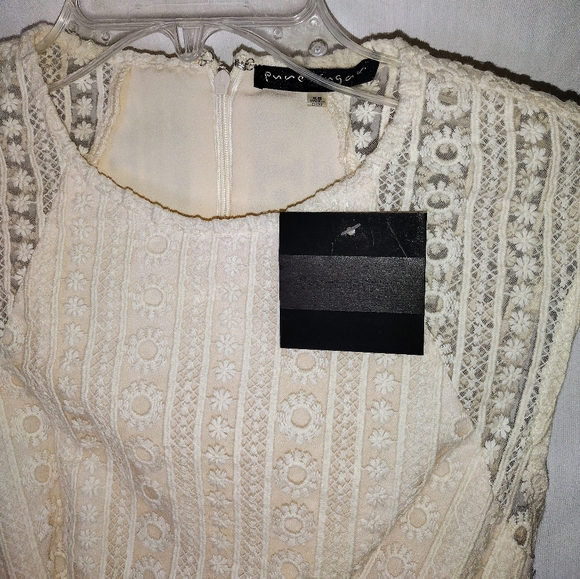 New Pure Sugar Cream Lace eyelet Dress XS - Picture 3 of 5